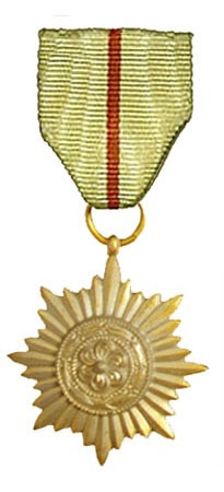 Eastern Peoples Medal 2nd Class in Gold - Vlassov Legion ribbon
